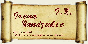 Irena Mandžukić vizit kartica